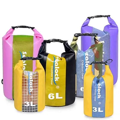 Sealock PVC clear window dry bag quick release